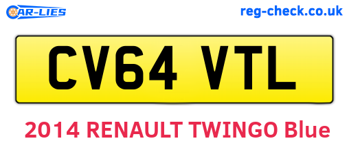 CV64VTL are the vehicle registration plates.