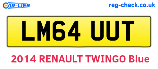LM64UUT are the vehicle registration plates.