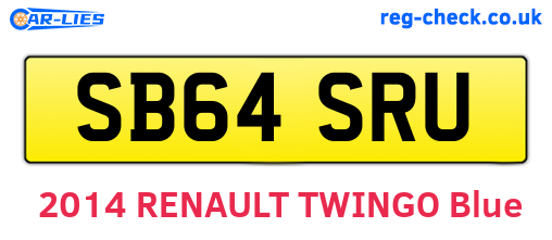 SB64SRU are the vehicle registration plates.