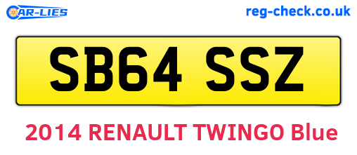 SB64SSZ are the vehicle registration plates.