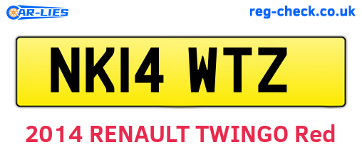 NK14WTZ are the vehicle registration plates.