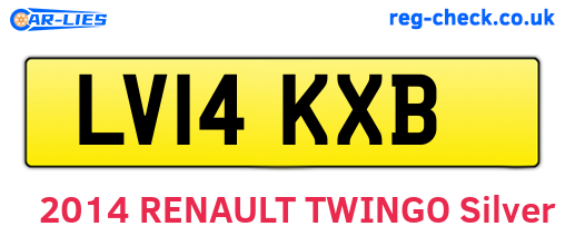LV14KXB are the vehicle registration plates.