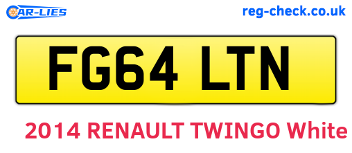FG64LTN are the vehicle registration plates.