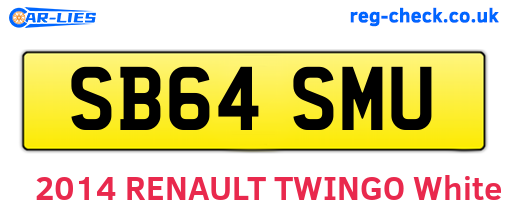 SB64SMU are the vehicle registration plates.