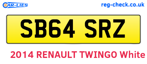 SB64SRZ are the vehicle registration plates.