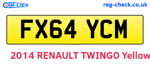 FX64YCM are the vehicle registration plates.