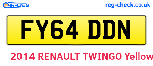 FY64DDN are the vehicle registration plates.