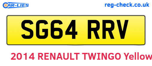 SG64RRV are the vehicle registration plates.