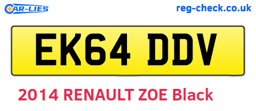 EK64DDV are the vehicle registration plates.