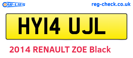 HY14UJL are the vehicle registration plates.