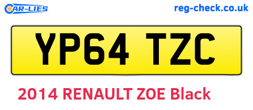 YP64TZC are the vehicle registration plates.