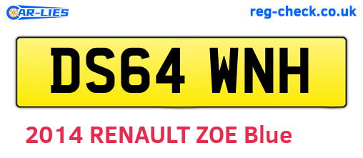 DS64WNH are the vehicle registration plates.