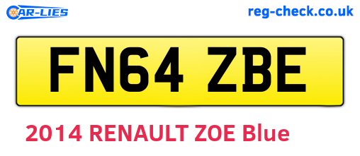 FN64ZBE are the vehicle registration plates.