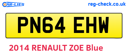 PN64EHW are the vehicle registration plates.
