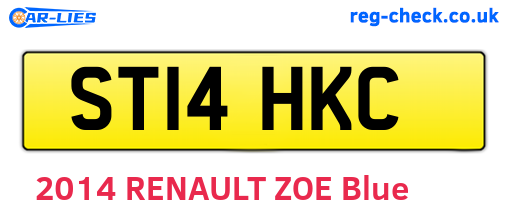 ST14HKC are the vehicle registration plates.