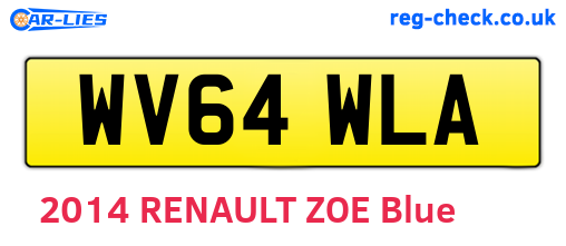WV64WLA are the vehicle registration plates.