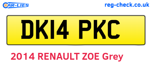 DK14PKC are the vehicle registration plates.