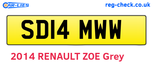 SD14MWW are the vehicle registration plates.