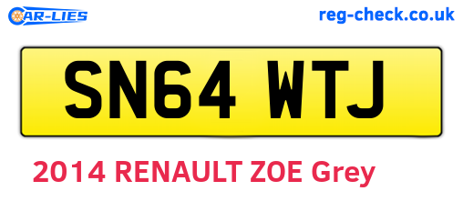 SN64WTJ are the vehicle registration plates.
