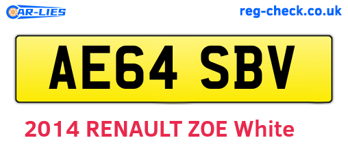 AE64SBV are the vehicle registration plates.