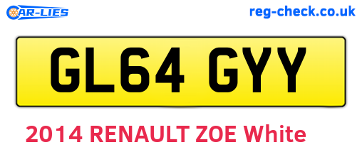 GL64GYY are the vehicle registration plates.