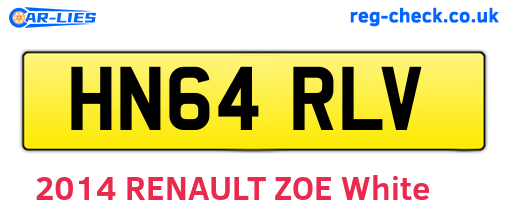 HN64RLV are the vehicle registration plates.