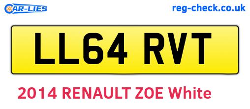 LL64RVT are the vehicle registration plates.