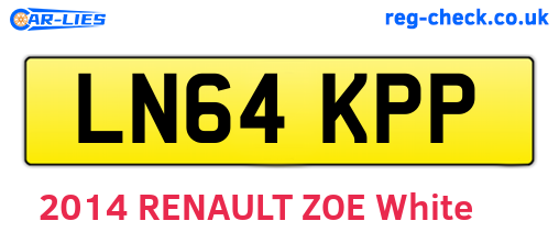 LN64KPP are the vehicle registration plates.