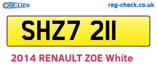 SHZ7211 are the vehicle registration plates.
