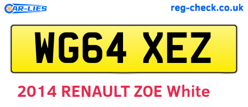 WG64XEZ are the vehicle registration plates.