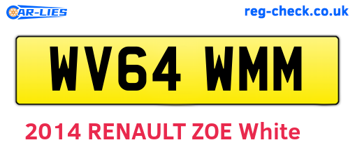 WV64WMM are the vehicle registration plates.