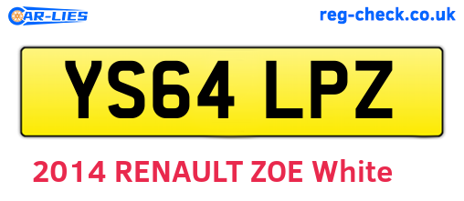 YS64LPZ are the vehicle registration plates.