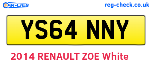 YS64NNY are the vehicle registration plates.