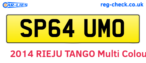 SP64UMO are the vehicle registration plates.