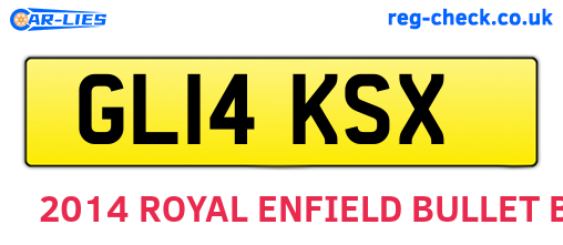 GL14KSX are the vehicle registration plates.