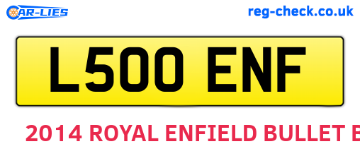 L500ENF are the vehicle registration plates.