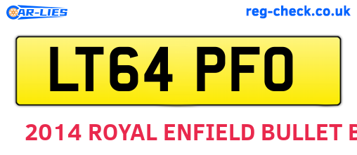 LT64PFO are the vehicle registration plates.
