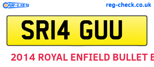 SR14GUU are the vehicle registration plates.