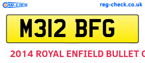 M312BFG are the vehicle registration plates.