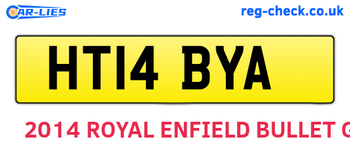 HT14BYA are the vehicle registration plates.
