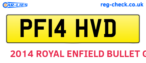 PF14HVD are the vehicle registration plates.