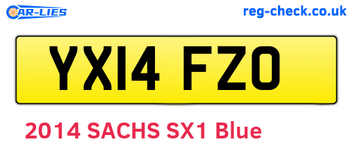 YX14FZO are the vehicle registration plates.