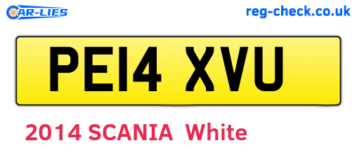 PE14XVU are the vehicle registration plates.