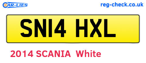 SN14HXL are the vehicle registration plates.