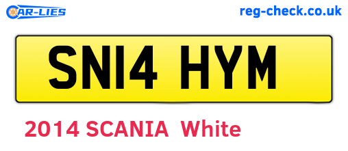 SN14HYM are the vehicle registration plates.