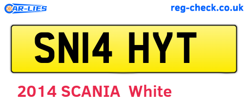 SN14HYT are the vehicle registration plates.
