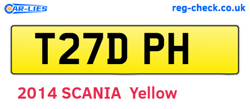 T27DPH are the vehicle registration plates.