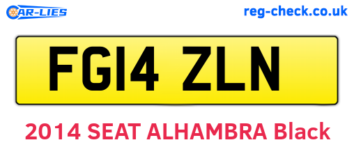 FG14ZLN are the vehicle registration plates.