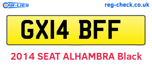 GX14BFF are the vehicle registration plates.