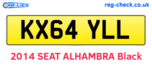 KX64YLL are the vehicle registration plates.